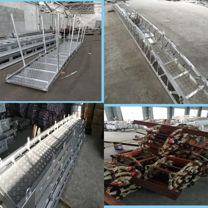 Marine Aluminum Gangway Steel Wharf Ladder For Shipment 8 - 15m Length