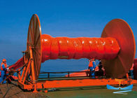 Orange Oil Containment Boom , Floating Oil Boom Heavy - Duty Flexible PU Cloth