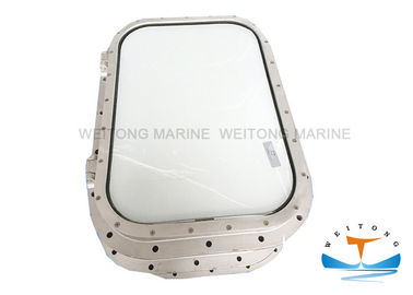 China Welded Type Marine Windows For Boats Fixed Hinged Bolted Rectangular Shape factory