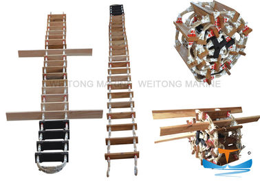 China Wooden Material Solas Embarkation Ladder Antiskid Surface For Climbing factory