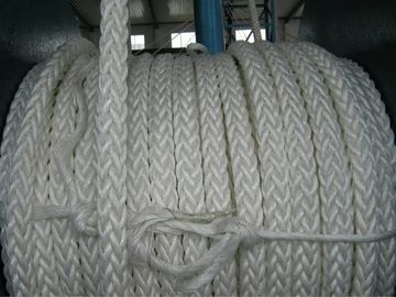 China 128mm Diameter Twisted 8 Strand Mooring Rope / Marine Nylon Rope factory