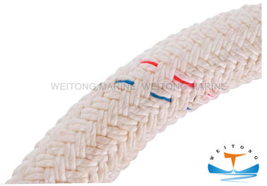 China Customized Double Braided Mooring Rope Red , Green , Yellow Color factory
