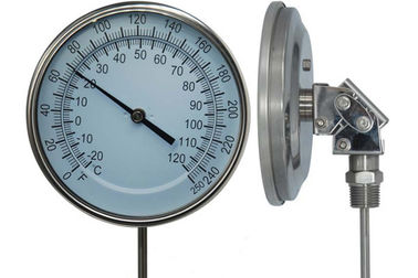 China WSS Adjustable Bimetal Thermometer With Screw Or Flange Connection factory
