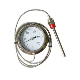 China 0 - 250 C Stainless Steel Pressure Remote Reading Thermometer With Capillary Tube 3M / 5M factory