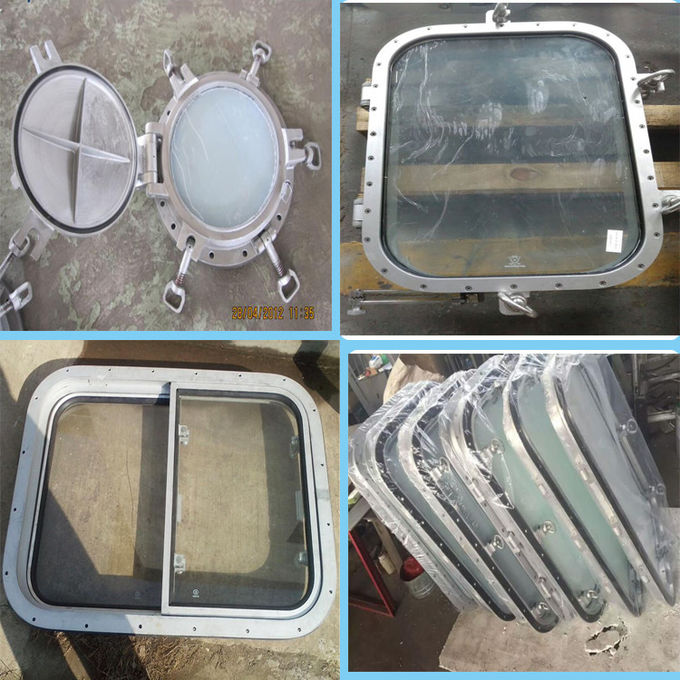 Welded Type Marine Windows For Boats Fixed Hinged Bolted Rectangular Shape